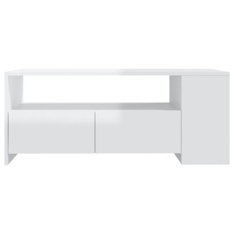 Stolik kawowy, biały o wysokim połysku, 102x55x42 cm Stolik kawowy, biały o wysokim połysku, 102x55x42 cm