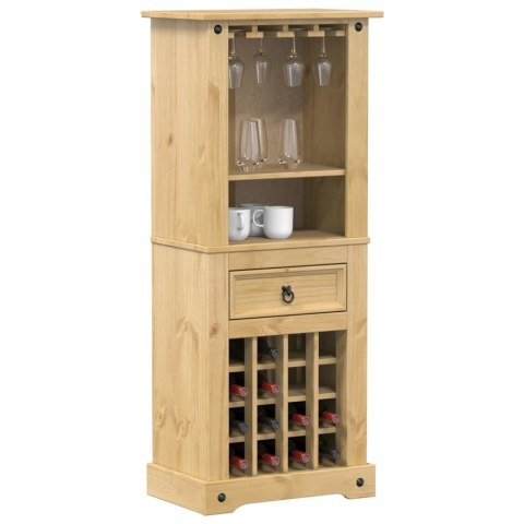 VidaXL Szafka na wino Corona, 56x35x120 cm, lite drewno sosnowe