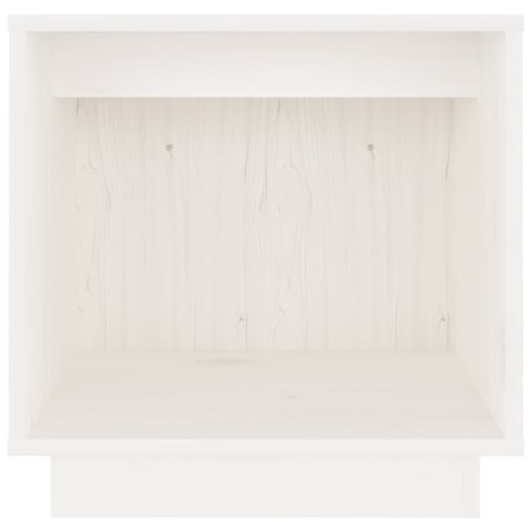 Szafka nocna, biała, 40x30x40 cm, lite drewno sosnowe Szafka nocna, biała, 40x30x40 cm, lite drewno sosnowe
