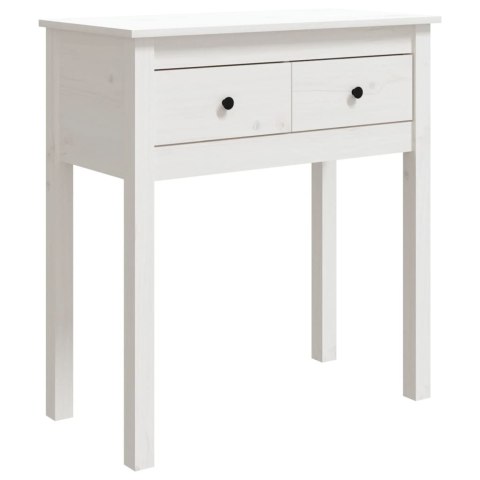 Stolik konsolowy, biały, 70x35x75 cm, lite drewno sosnowe Stolik konsolowy, biały, 70x35x75 cm, lite drewno sosnowe