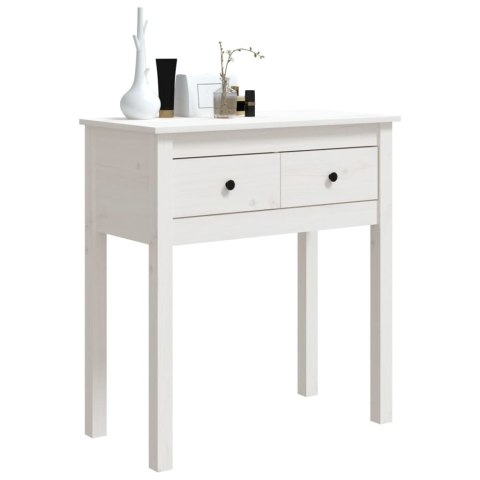 Stolik konsolowy, biały, 70x35x75 cm, lite drewno sosnowe Stolik konsolowy, biały, 70x35x75 cm, lite drewno sosnowe