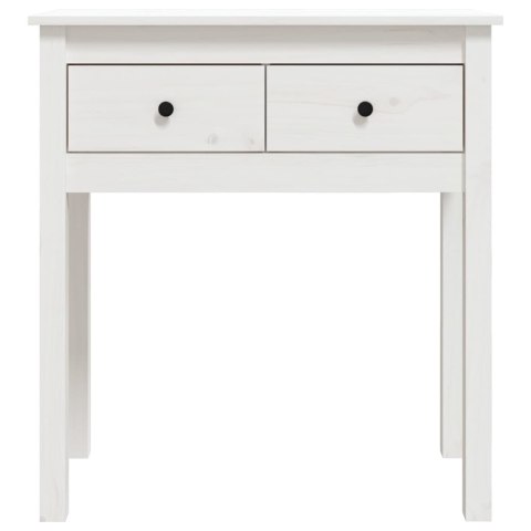 Stolik konsolowy, biały, 70x35x75 cm, lite drewno sosnowe Stolik konsolowy, biały, 70x35x75 cm, lite drewno sosnowe