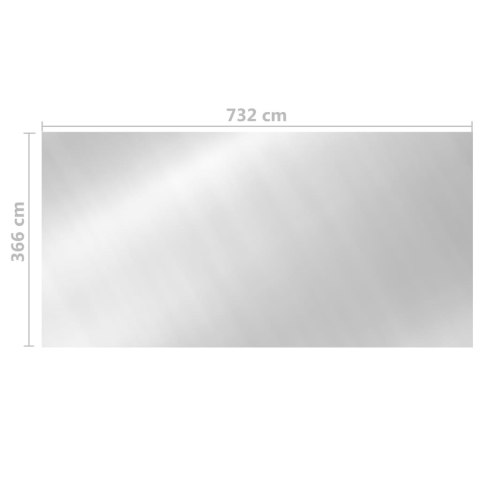 Folia na basen, srebrna, 732 x 366 cm, PE Folia na basen, srebrna, 732 x 366 cm, PE
