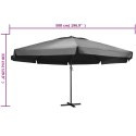 VidaXL Parasol ogrodowy na słupku aluminiowym, 600 cm, antracytowy