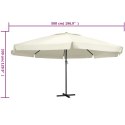 VidaXL Parasol ogrodowy na słupku aluminiowym, 600 cm, piaskowy