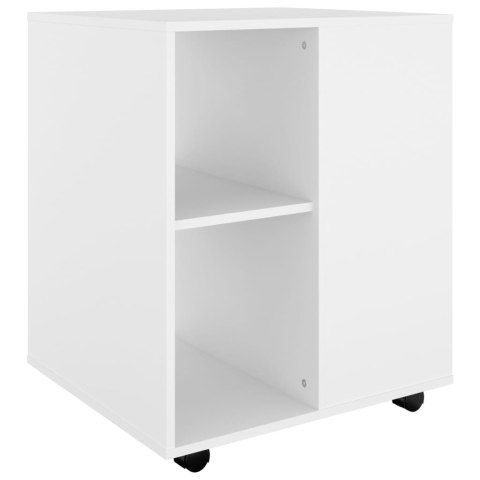 Szafka na kółkach, biała, 60x53x72 cm, materiał drewnopochodny Szafka na kółkach, biała, 60x53x72 cm, materiał drewnopochodny