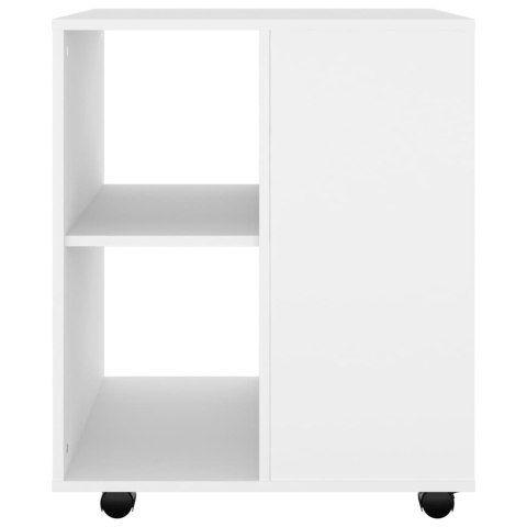 Szafka na kółkach, biała, 60x53x72 cm, materiał drewnopochodny Szafka na kółkach, biała, 60x53x72 cm, materiał drewnopochodny