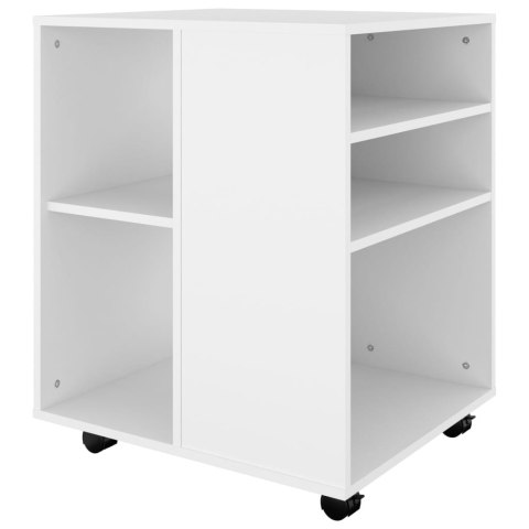 Szafka na kółkach, biała, 60x53x72 cm, materiał drewnopochodny Szafka na kółkach, biała, 60x53x72 cm, materiał drewnopochodny