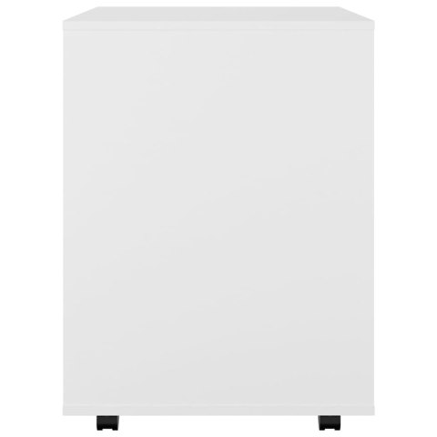 Szafka na kółkach, biała, 60x53x72 cm, materiał drewnopochodny Szafka na kółkach, biała, 60x53x72 cm, materiał drewnopochodny