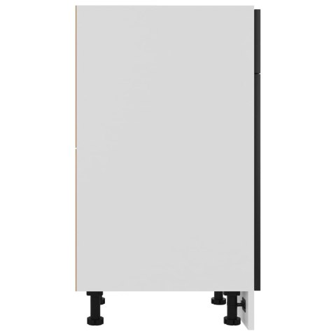 Szafka z szufladą, czarna 30x46x81,5 cm materiał drewnopochodny Szafka z szufladą, czarna 30x46x81,5 cm materiał drewnopochodny
