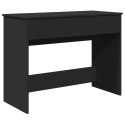 VidaXL Toaletka z lustrem, czarna, 100x45x76 cm