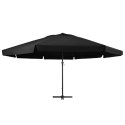 VidaXL Parasol ogrodowy na słupku aluminiowym, 600 cm, czarny