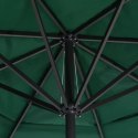 VidaXL Parasol ogrodowy na słupku aluminiowym, 600 cm, zielony