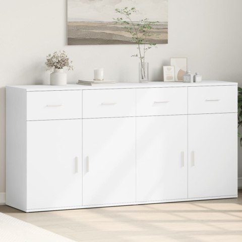 Szafki, 2 szt., białe, 79x38x80 cm, materiał drewnopochodny Szafki, 2 szt., białe, 79x38x80 cm, materiał drewnopochodny