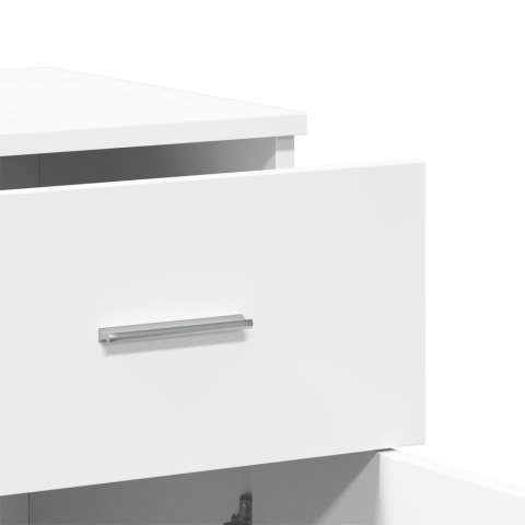 Szafki, 2 szt., białe, 79x38x80 cm, materiał drewnopochodny Szafki, 2 szt., białe, 79x38x80 cm, materiał drewnopochodny