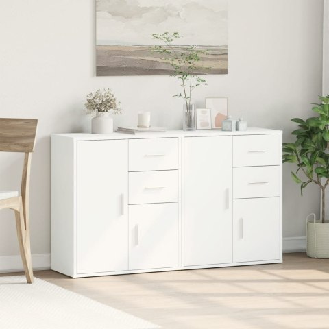 Szafki, 2 szt., białe, 60x31x70 cm, materiał drewnopochodny Szafki, 2 szt., białe, 60x31x70 cm, materiał drewnopochodny