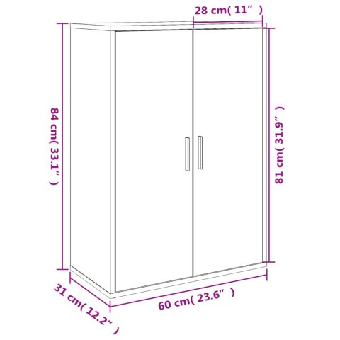 Szafki, 2 szt., białe, 60x31x84 cm Szafki, 2 szt., białe, 60x31x84 cm