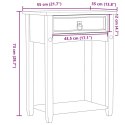 VidaXL Stolik konsolowy Corona, 55x35x73 cm, lite drewno sosnowe