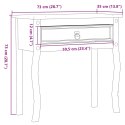  Stolik konsolowy Corona, 73x35x73 cm, lite drewno sosnowe