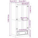  Szafa Corona, 76x50x170 cm, lite drewno sosnowe