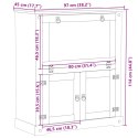 VidaXL Szafka na wino Corona, 97x45x114 cm, lite drewno sosnowe