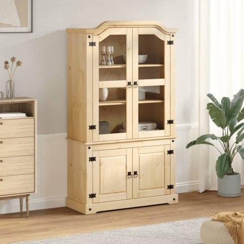Witryna Corona, 103,5x42x180 cm, lite drewno sosnowe Witryna Corona, 103,5x42x180 cm, lite drewno sosnowe