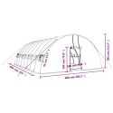 VidaXL Szklarnia ze stalową ramą, biała, 48 m², 8x6x2,85 m