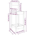 VidaXL Stołki barowe, 2 szt., 40x41,5x112 cm, lite drewno sosnowe