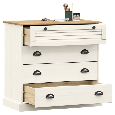 Komoda VIGO, biała, 80x40x76 cm, lite drewno sosnowe Komoda VIGO, biała, 80x40x76 cm, lite drewno sosnowe