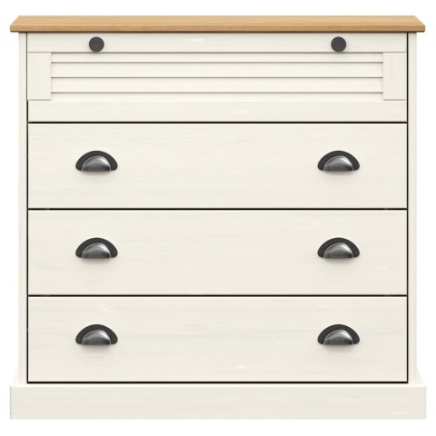 Komoda VIGO, biała, 80x40x76 cm, lite drewno sosnowe Komoda VIGO, biała, 80x40x76 cm, lite drewno sosnowe