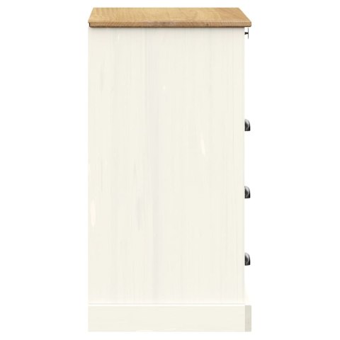 Komoda VIGO, biała, 80x40x76 cm, lite drewno sosnowe Komoda VIGO, biała, 80x40x76 cm, lite drewno sosnowe