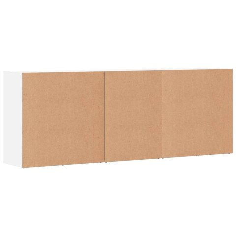 Szafki, 3 szt., biały, materiał drewnopochodny Szafki, 3 szt., biały, materiał drewnopochodny