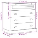  Komoda VIGO, 80x40x76 cm, lite drewno sosnowe