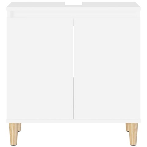 VidaXL Szafka pod umywalkę, biała, 58x33x60cm, materiał drewnopochodny VidaXL Szafka pod umywalkę, biała, 58x33x60cm, materiał drewnopochodny