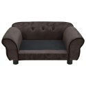 VidaXL Sofa dla psa, brązowa, 72x45x30 cm, pluszowa