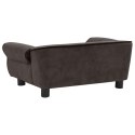 VidaXL Sofa dla psa, brązowa, 72x45x30 cm, pluszowa