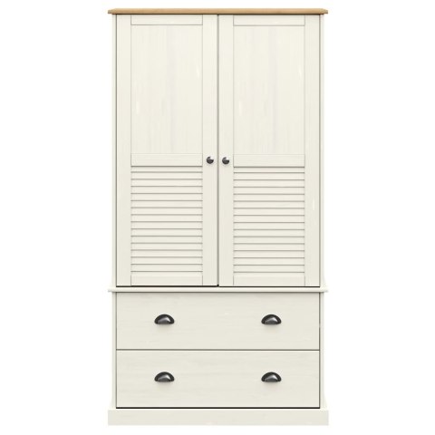 Szafa VIGO, biała, 90x55x176 cm, lite drewno sosnowe Szafa VIGO, biała, 90x55x176 cm, lite drewno sosnowe