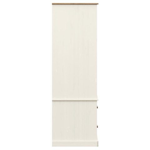 Szafa VIGO, biała, 90x55x176 cm, lite drewno sosnowe Szafa VIGO, biała, 90x55x176 cm, lite drewno sosnowe