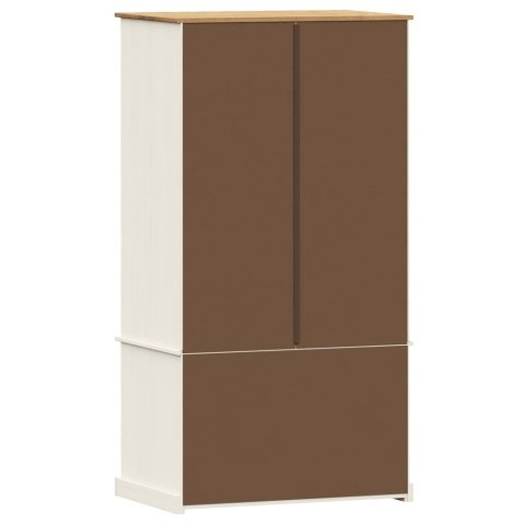 Szafa VIGO, biała, 90x55x176 cm, lite drewno sosnowe Szafa VIGO, biała, 90x55x176 cm, lite drewno sosnowe
