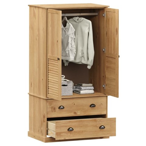 Szafa VIGO, 90x55x176 cm, lite drewno sosnowe Szafa VIGO, 90x55x176 cm, lite drewno sosnowe