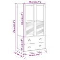  Szafa VIGO, 90x55x176 cm, lite drewno sosnowe