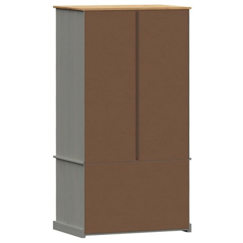 Szafa VIGO, szara, 90x55x176 cm, lite drewno sosnowe Szafa VIGO, szara, 90x55x176 cm, lite drewno sosnowe