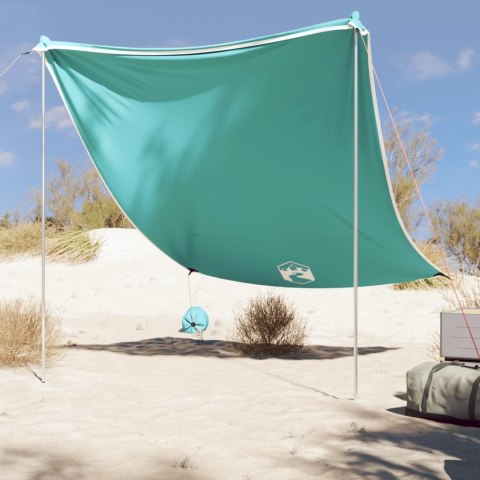 Zadaszenie na plażę, z obciążnikami, zielone, 214x236 cm