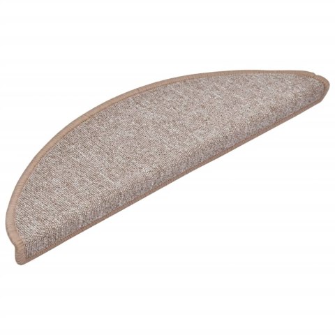 Nakładki na schody, 15 szt., 56 x 17 x 3 cm, jasnobrązowe Nakładki na schody, 15 szt., 56 x 17 x 3 cm, jasnobrązowe
