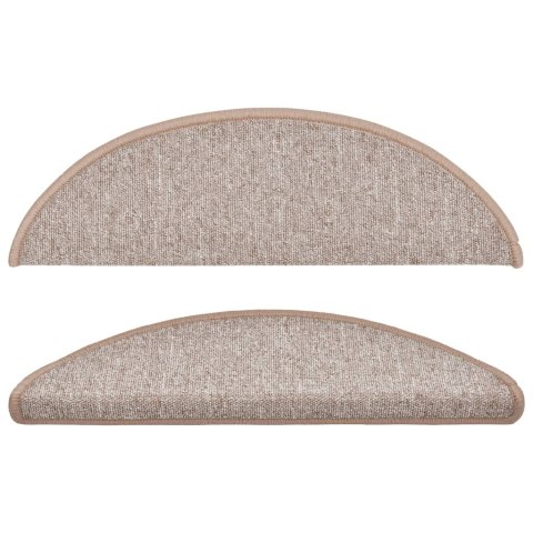 Nakładki na schody, 15 szt., 56 x 17 x 3 cm, jasnobrązowe Nakładki na schody, 15 szt., 56 x 17 x 3 cm, jasnobrązowe
