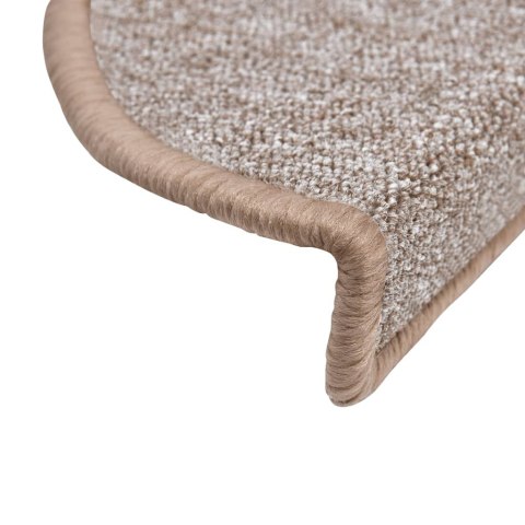 Nakładki na schody, 15 szt., 56 x 17 x 3 cm, jasnobrązowe Nakładki na schody, 15 szt., 56 x 17 x 3 cm, jasnobrązowe