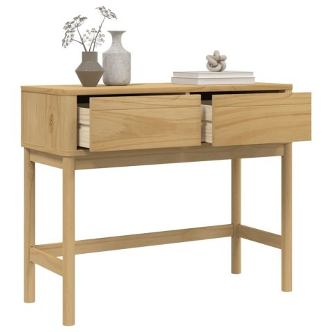 Stolik konsolowy FLORO, woskowy brąz, 89,5x36,5x73 cm, sosnowy Stolik konsolowy FLORO, woskowy brąz, 89,5x36,5x73 cm, sosnowy