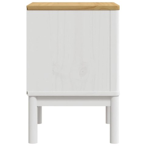 Szafka nocna FLORO, biała, 45x39x57 cm, lite drewno sosnowe Szafka nocna FLORO, biała, 45x39x57 cm, lite drewno sosnowe