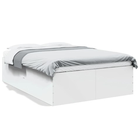 VidaXL Rama łóżka, biała, 120x200 cm, materiał drewnopochodny
