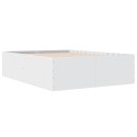 VidaXL Rama łóżka, biała, 120x200 cm, materiał drewnopochodny